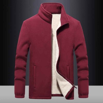 Winter Men Lamb Wool Coat Polar Fleece Thicken Warm Fashion Simple All Match Outdoor Multi Color Daily Chic Outwear Male 9XL